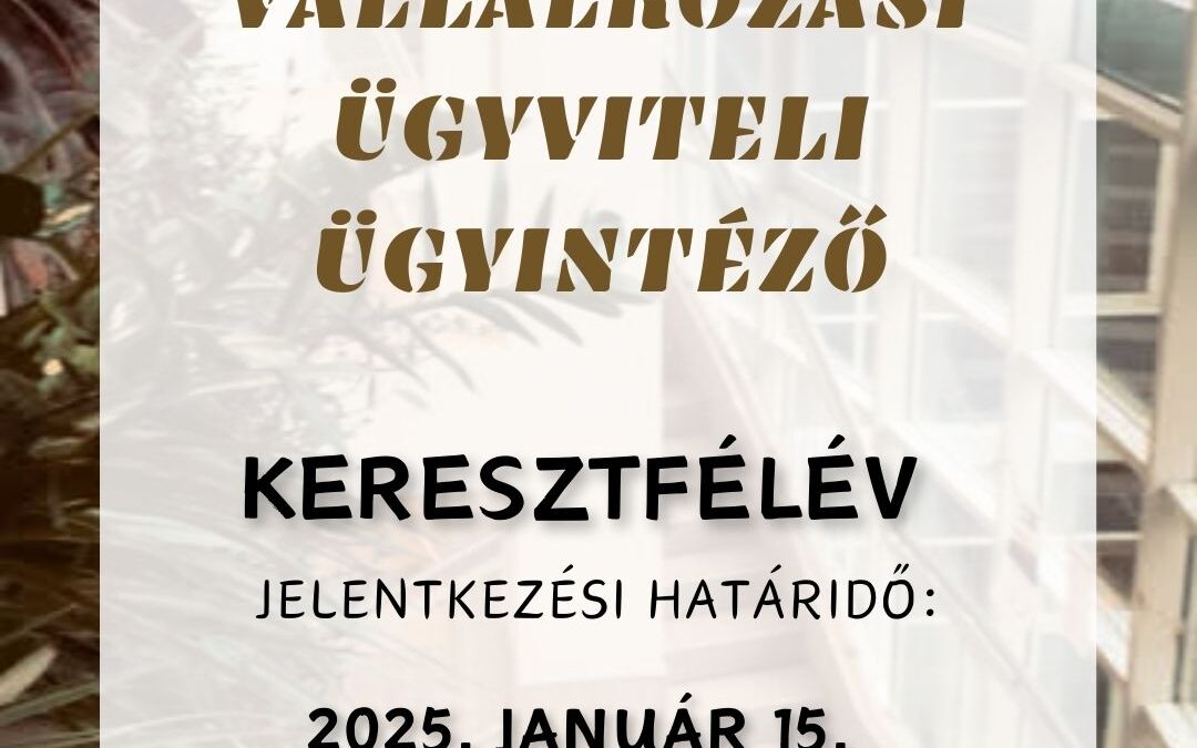 Vállalkozási ügyviteli ügyintéző képzés – Februári Indulás!